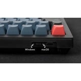 Keychron V1 Knob, Gaming-Tastatur schwarz/blaugrau, DE-Layout, Keychron K Pro Red, Hot-Swap, RGB, PBT