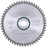 Metabo Kreissägeblatt "multi cut - professional", 216x30, Z60 FZ/TZ, 5° neg. für halbstationäre Kreissägen