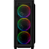Sharkoon RGB WAVE Generalüberholt, Tower-Gehäuse schwarz, Seitenteil aus gehärtetem Glas