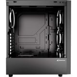Sharkoon RGB WAVE Generalüberholt, Tower-Gehäuse schwarz, Seitenteil aus gehärtetem Glas