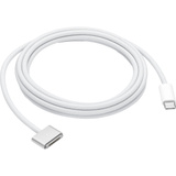 Apple USB 2.0 Ladekabel, USB-C Stecker > magnetischer MagSafe 3 Anschluss silber, 2 Meter, gesleevt, nur Ladefunktion