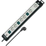 Brennenstuhl Premium-Line Steckdosenleiste 6-fach, 3x 2fach schaltbar schwarz/hellgrau, 3 Meter Kabel, mit 3 Sicherheitsschaltern