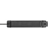Brennenstuhl Premium-Line Steckdosenleiste 6-fach, 3x 2fach schaltbar schwarz/hellgrau, 3 Meter Kabel, mit 3 Sicherheitsschaltern