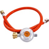 Cozze Gasregler-Set für 13" und 17"-Pizzaofen, Druckminderer orange, 1,10 Meter Schlauch