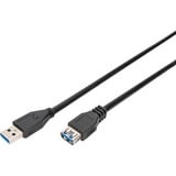 Digitus USB 3.2 Gen 1 Verlängerungskabel, USB-A Stecker > USB-A Buchse schwarz, 1,8 Meter