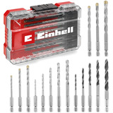 EINHELL Bohrer-Set Holz, Stein und Metall M-CASE, 16-teilig, Bohrer-Satz 