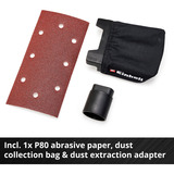 EINHELL Power X-Change Akku-Schwingschleifer TC-OS 18/187 Li-Solo, 18Volt rot/schwarz, ohne Akku und Ladegerät