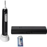  Oral-B Pro 1 Cross Action , Elektrische Zahnbürste schwarz, mit Reiseetui