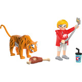 PLAYMOBIL 72089 Animals & Friends Zoo: Tiger und Besucher, Konstruktionsspielzeug 