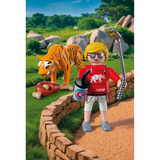 PLAYMOBIL 72089 Animals & Friends Zoo: Tiger und Besucher, Konstruktionsspielzeug 
