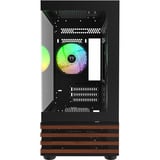 Thermaltake View 170 WS ARGB , Tower-Gehäuse schwarz/holz, Tempered Glass x 2, Holz-Struktur