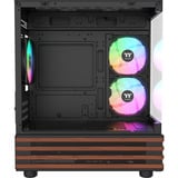 Thermaltake View 170 WS ARGB , Tower-Gehäuse schwarz/holz, Tempered Glass x 2, Holz-Struktur