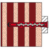 fischer Langschaftdübel HybridPower 10x90 T  rot/grau, 10 Stück