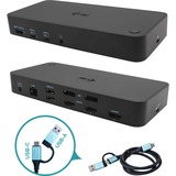 i-tec USB 3.0 / USB-C / TB, 3x 4K Docking Station + Power Delivery 100W, Dockingstation schwarz, HDMI, DisplayPort, Power Delivery