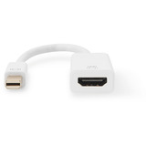Digitus Mini DisplayPort auf HDMI Adapter / Konverter weiß, 4K, HDMI 2.0, DP 1.2, DP++ Dual-Mode