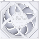 Lian Li UNI FAN SL-INF LCD FLEX 120 Wireless, Gehäuselüfter weiß, Reverse, 120 mm