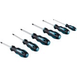 Makita Schraubendreher-Set E-10528, 6-teilig schwarz/blau, Ergonomisch, gummierter Handgriff 