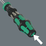 Wera Kraftform Kompakt 27 RA 2, Bit-Satz schwarz/grün, 6-teilig, 1/4", mit Ratschenfunktion