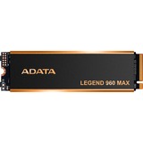 ADATA LEGEND 960 MAX 2 TB, SSD dunkelgrau/gold, PCIe 4.0 x4, NVMe 1.4, M.2 2280