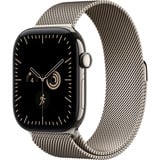 Apple Watch Series 12, Smartwatch Titan Natur, 46 mm, Milanaise Armband Natur, M/L, Cellular