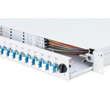 Digitus LWL-Spleißbox, bestückt, 6x LC-APC DX, OS2 grau