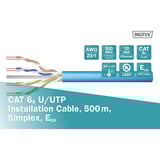 Digitus Professional Cat.6a U/UTP Verlegekabel simplex, Eca blau, 500 Meter Trommel