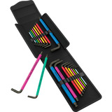 Wera Big Pack Multicolour Innensechskant Hex-Plus Set 1 (metrisch und zöllig), Schraubendreher 19-teilig, in textiler Box