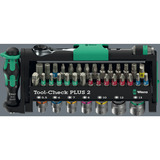 Wera Tool-Check PLUS 2, Bit-Satz schwarz/grün, 39-teilig, inkl. 1/4" Bit-Ratsche