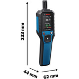 Bosch Professional Hygrometer GDH 1-17, Feuchtemesser blau/schwarz, 2x Batterien, Tasche