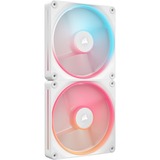 Corsair iCUE LINK LX140-R RGB PWM Reverse, Gehäuselüfter weiß, 2er Pack, 140 mm