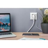 Digitus Sicherheits-Steckdose Unterputz, mit 2x USB-A weiß