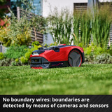 EINHELL Power X-Change Mähroboter FREELEXO CAM 500 rot/schwarz, Li-Ion Akku 3,0Ah, Kamera + Sensor