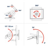 Ergotron LX Monitor Arm mit hoher Säule, Monitorhalterung schwarz