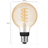 Philips Hue Hue White Ambiance E27 Filament Lampe E27 Globe 550 lm, LED-Lampe 