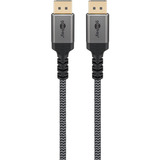 goobay Plus DisplayPort 2.0/2.1 Kabel, 16K @ 60Hz, 80 Gbit/s grau, 1 Meter