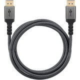goobay Plus DisplayPort 2.0/2.1 Kabel, 16K @ 60Hz, 80 Gbit/s grau, 1 Meter