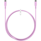 goobay USB 2.0 Silikonkabel pink, USB-C Stecker > USB-C Stecker pink, 1,5 Meter, PD 60 Watt