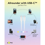 goobay USB 2.0 Silikonkabel pink, USB-C Stecker > USB-C Stecker pink, 1,5 Meter, PD 60 Watt