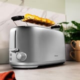 Cecotec Langschlitz-Toaster Toast&Taste 1600 Retro Double Inox edelstahl, 1.630 Watt, für 4 Scheiben Toast