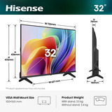 Hisense 32A49S, LED-Fernseher 80 cm (32 Zoll), schwarz, WXGA, HD Feature TV