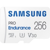 Samsung PRO Endurance 256 GB microSDXC (2022), Speicherkarte weiß, UHS-I U3, Class 10, V30