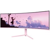 Arozzi Nova 49TUW165, Gaming-Monitor 124.5 cm (49 Zoll), pink, UWQHD, VA, Curved, HDMI, DP, USB-C, USB-Hub, 165Hz Panel
