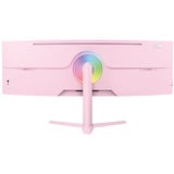 Arozzi Nova 49TUW165, Gaming-Monitor 124.5 cm (49 Zoll), pink, UWQHD, VA, Curved, HDMI, DP, USB-C, USB-Hub, 165Hz Panel