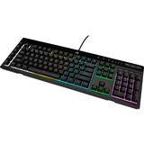 Corsair K55 RGB PRO, Gaming-Tastatur schwarz, DE-Layout, Rubberdome