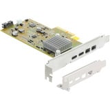 DeLOCK PCI-E x4 Karte zu 2x USB-C 40Gbps / 2x MiniDisplay LP, Schnittstellenkarte 
