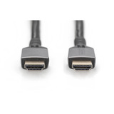 Digitus HDMI Ultra High Speed Anschlusskabel, mit Ethernet, UHD 8K schwarz/grau, 3 Meter, gesleevt