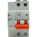 Shelly Pro 2CB C10, Sicherung grau, 2-Polig, 10A Nennstrom