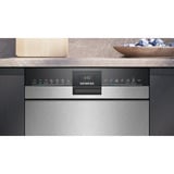 Siemens SR43ES24ME iQ300 , Spülmaschine edelstahl (gebürstet)/schwarz, 45 cm, Home Connect