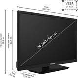 Telefunken XH24VP550M, LED-Fernseher 60 cm (24 Zoll), schwarz, HD-Ready, Tripple-Tuner, Mediaplayer