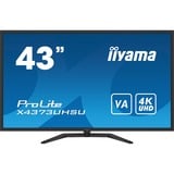 iiyama X4373UHSU-B1, LED-Monitor 108 cm (43 Zoll), schwarz, UltraHD/4K, VA, HDMI